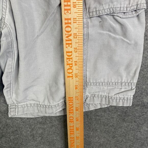 Tommy Bahama Relax Stretch Cargo Shorts Men's 30 Gray Solid Button Zip Closure - Picture 5 of 9